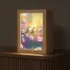 Vogels - Bloemen - Roze Light Box met kabel (Tafellamp) klein -z3d_website