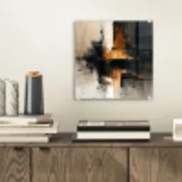 Modern - Zwart - Verf - Goud plexiglas 5mm klein -sfeer1