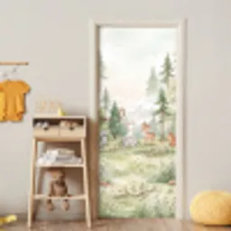 Bos - Dieren - Groen deurposter klein -sfeer4