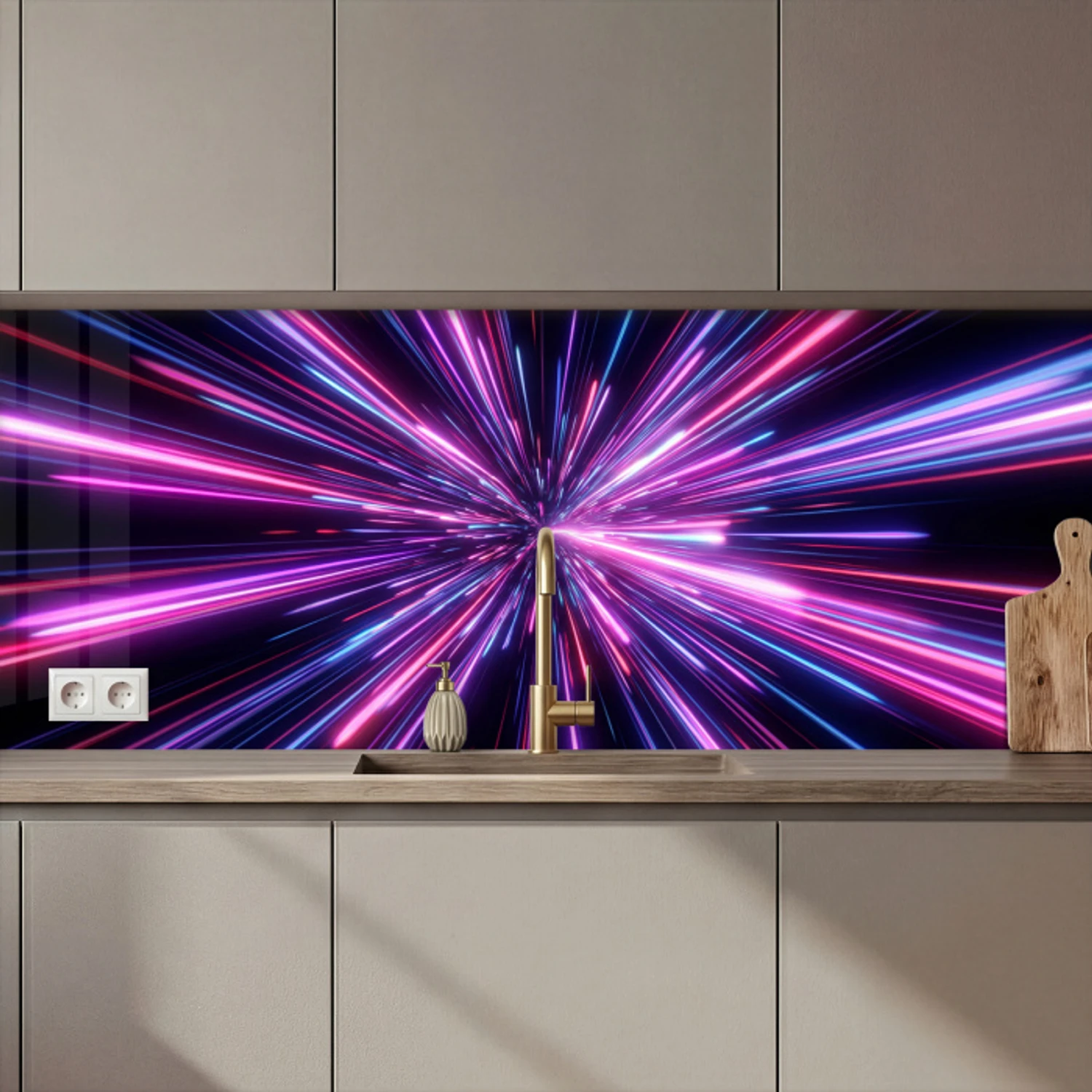 Lichtsnelheid - Ruimte - Roze - Paars keuken achterwand 2 middel zz_3dshopping