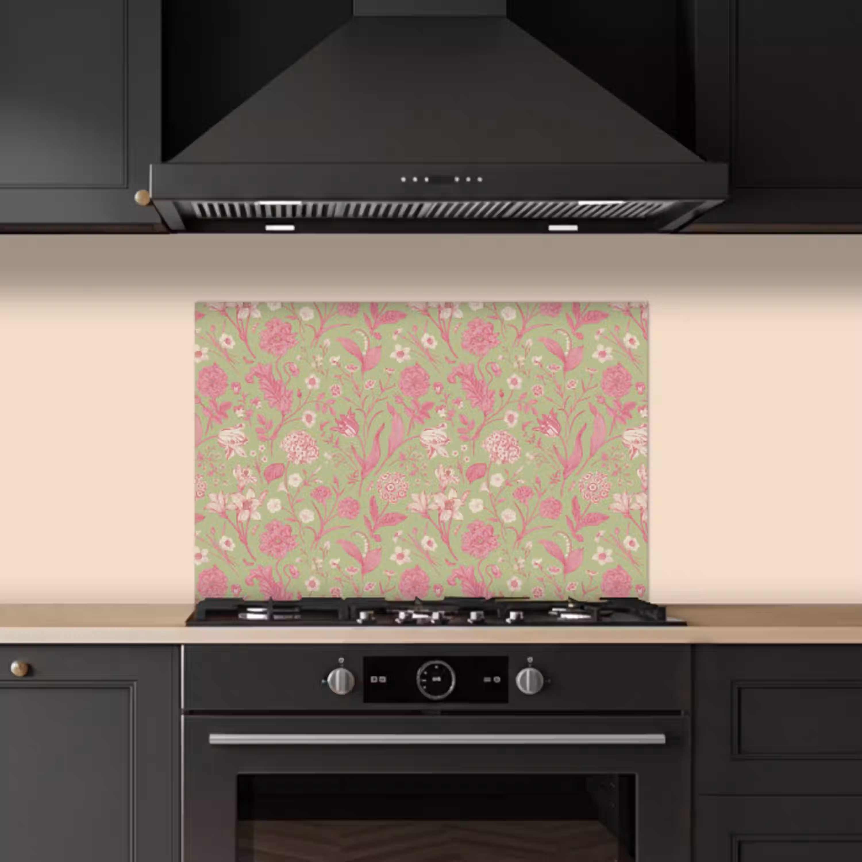 Classic - Pink - Mint keuken achterwand spatscherm klein 900 -sfeer1