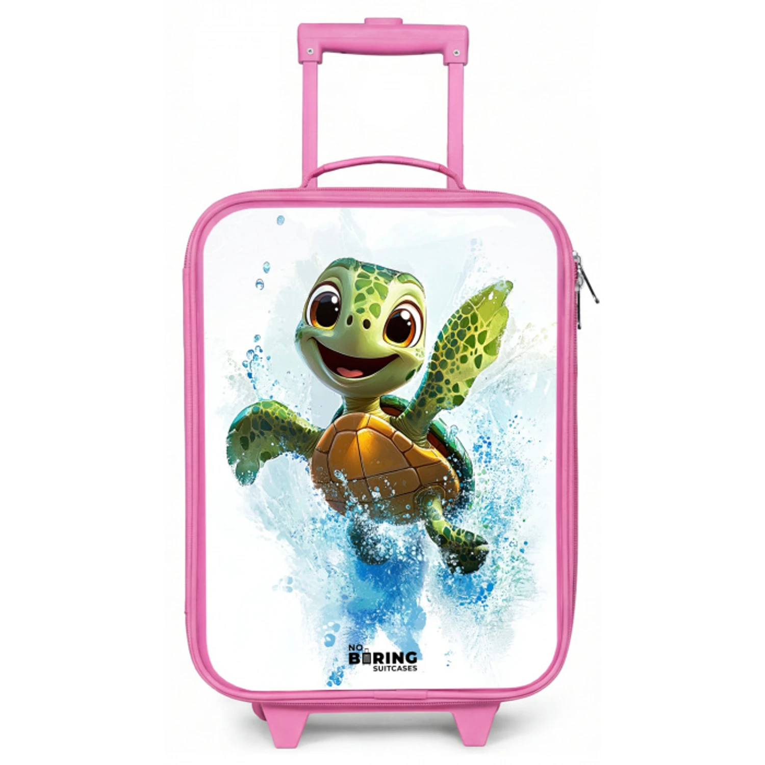 Schildpad - Water - Groen Kinderkoffer - Roze klein -zz3dotto