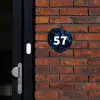 Blauwe bloemen - Traditioneel Naambord Organisch middel -sfeer1