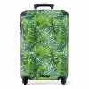 Palm diverse bladeren patroon groen NBS - Handbagage koffer - Volwassenen Unisex middel -productfoto_recht