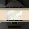 Zwart-wit foto van marmer keuken achterwand spatscherm klein -sfeer1