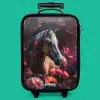 Goudbruin paard tussen de bloemen Kinderkoffer - Zwart klein -zzz_website3d_nbs