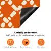 Oranje - Ruitpatroon - Wit Inductie beschermer vinyl 3mm klein 276 -zzzzzzz-td-onderkant