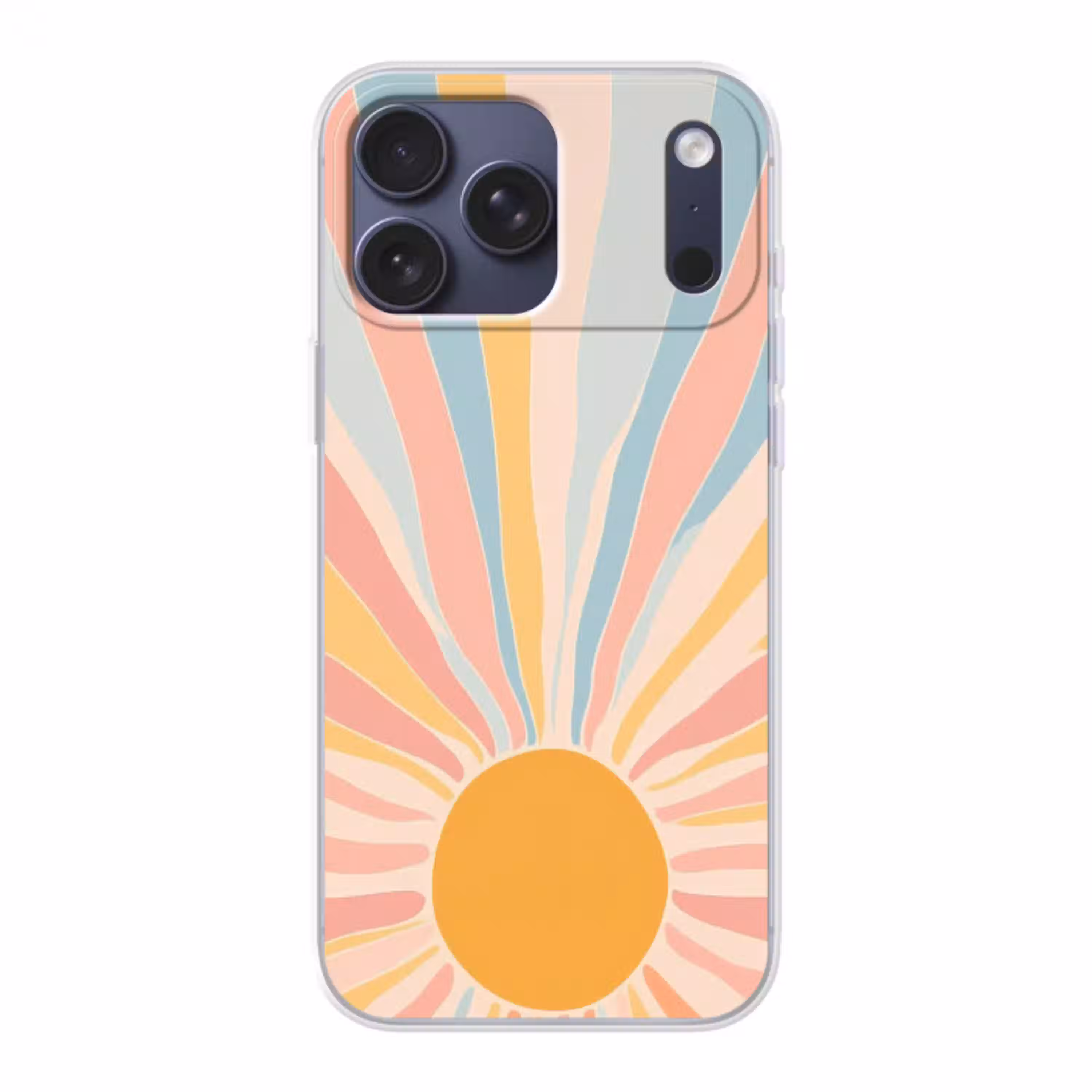 Illustratie - Zon - Pastelkleuren Telefoonhoesje iPhone 17 Pro Max klein -3d