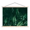 Bladeren - Jungle - Natuur - Tropisch - Planten textielposter latten blank klein -3d