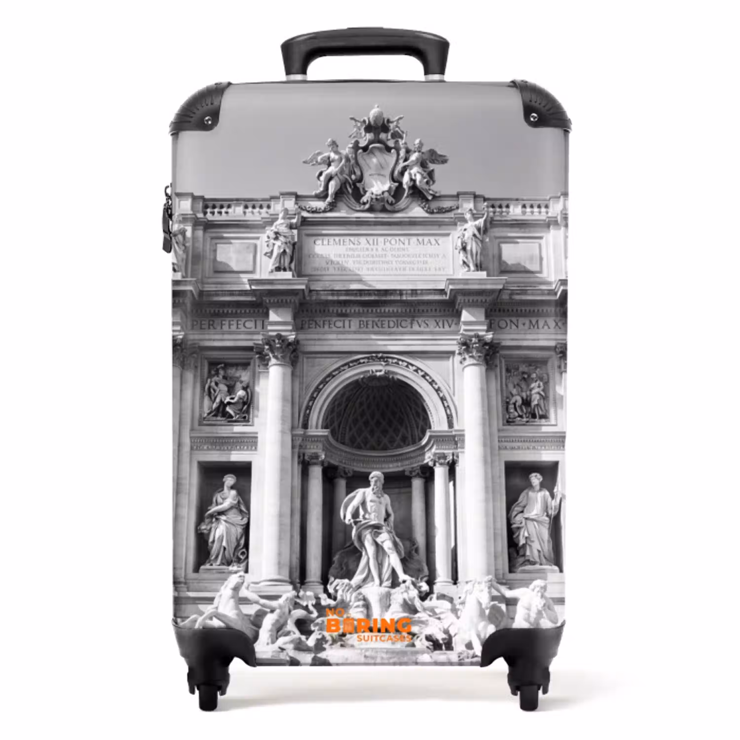 Fontein - Beelden - Architectuur - Zwart-wit NBS - Handbagage koffer - Volwassenen Unisex middel -productfoto_recht