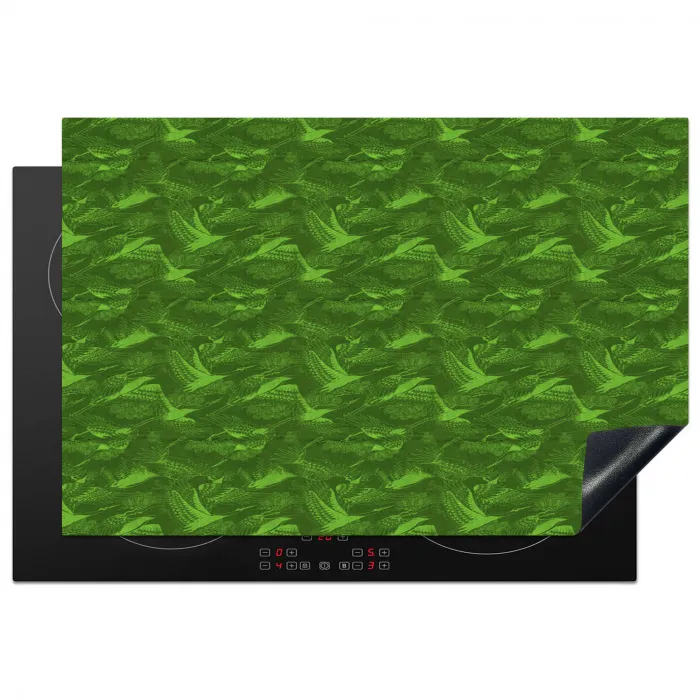 Groen - Vogels - Vleugels Inductie beschermer vinyl 3mm klein 276 -3d