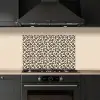 Panterprint - Patroon - Bruin keuken achterwand spatscherm klein 900 -sfeer1