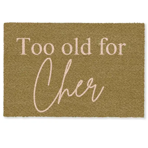 Groen - Too old for cher - Roze Deurmat klein -zkaufland3d