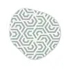 Design - Lijn - Patroon - Groen Wandcirkel Organisch Forex 3mm klein 629 -3d
