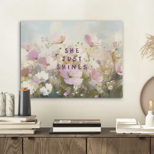 Quote - Bloemen - Schilderachtig PET vilt klein -sfeer1