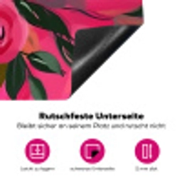 Bloemen - Verf - Roze Inductie beschermer vinyl 3mm klein -zzzzzzz-lf-onderkant