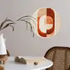 Illustratie - Abstract - Vormen - Rood Wandcirkel behangsticker klein -sfeer3