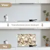 Bloemen - Aquarel - Kleurrijk keuken achterwand spatscherm klein 900 -voor_na_NL