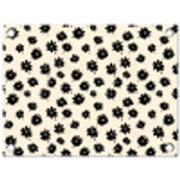 Madeliefjes - Grafisch - Zwart - Beige tuinposter los doek klein 239 -3d