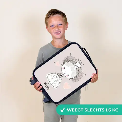 Prinses met krulletjes Kinderkoffer - Zwart klein -sfeer4_NL