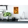 Palmboom - Bloem - Art - Drink Muursticker klein -keuken