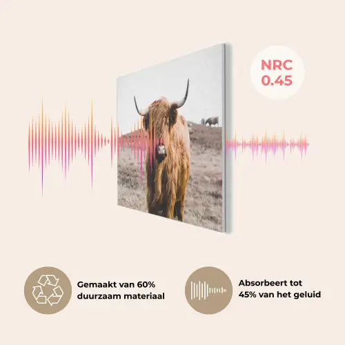 Schotse hooglander - Landschap - Koe - Bruin - Dieren - Natuur PET vilt klein -USP_NL