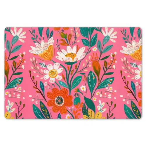 Roze - Bloemen - Wit - Oranje Placemat vinyl groot -zzsfeer1_Kitchenyeah-website