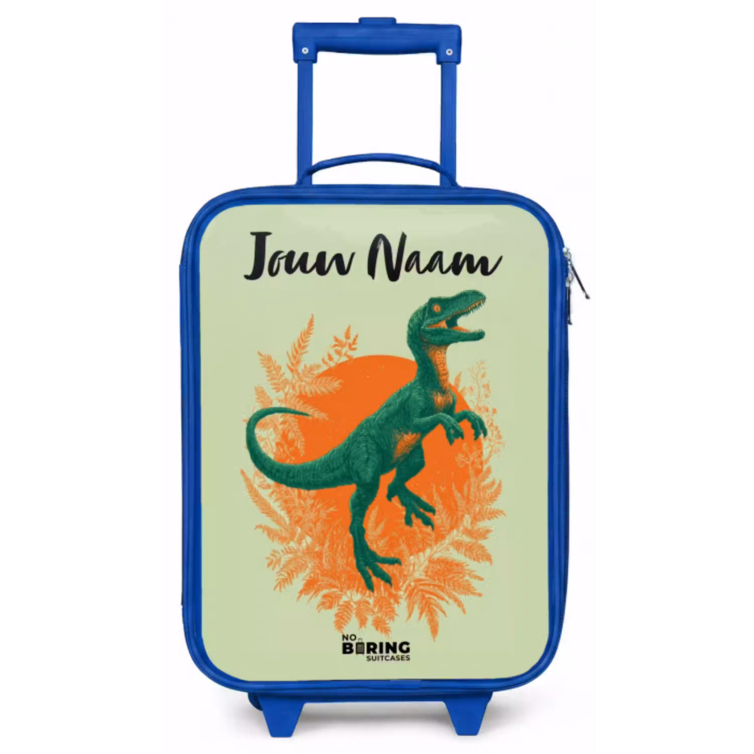 Dino - Natuur - Groen Kinderkoffer - Blauw klein -zz3dotto