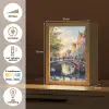 Brug - Stad - Huizen - Boot Light Box met kabel (Tafellamp) klein -USP_NL
