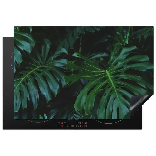 Monstera - Bladeren - Tropisch - Jungle Inductie beschermer vinyl 3mm klein -3d