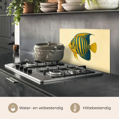 Felgeel - Vis - Strepen - Vinnen keuken achterwand spatscherm klein -usp_NL
