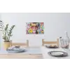 Expressief - Milkshake - Vrouw - Felle kleuren Muursticker klein -eettafel