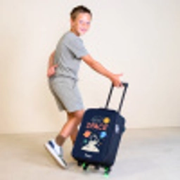 Astronaut - Quote - Planeten - Sterren Kinderkoffer - Zwart klein -sfeer3