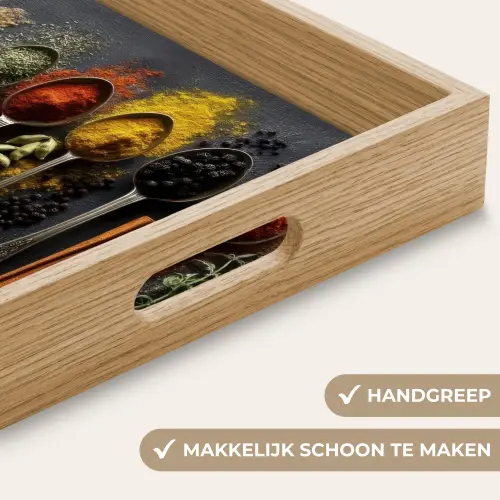 Lepels - Specerijen - Kaneel - Chili Dienblad Rechthoek middel -USP_HandgreepNL