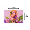 Vrouw - Abstract - Cirkel - Bloemen Placemat vinyl groot -specs