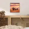 Groep olifanten - Open vlakte - Zon aluminium wit klein -sfeer3