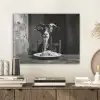Geit - Bord - Spaghetti - Zwart Wit PET vilt klein -sfeer1