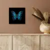 Vlinder - Blauw - Contrast aluminium wit klein -sfeer4