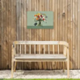Bloemen - Vaas - Kaartje Tuinposter op houten frame 2 cm dik klein -sfeer4
