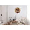 Minimalistisch - Vaas - Bloemen - Bruin Wandcirkel aluminium klein -woonkamer