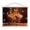 Appel - Taart - Warm - Eten textielposter latten blank klein -3d