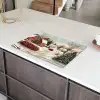 Kerstsfeer - Landelijk - Rood Inductie beschermer vinyl 3mm klein -sfeer8