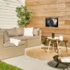 Vrouw - Bladgoud - Zwart - Goud - Luxe tuinposter los doek klein -sfeer4