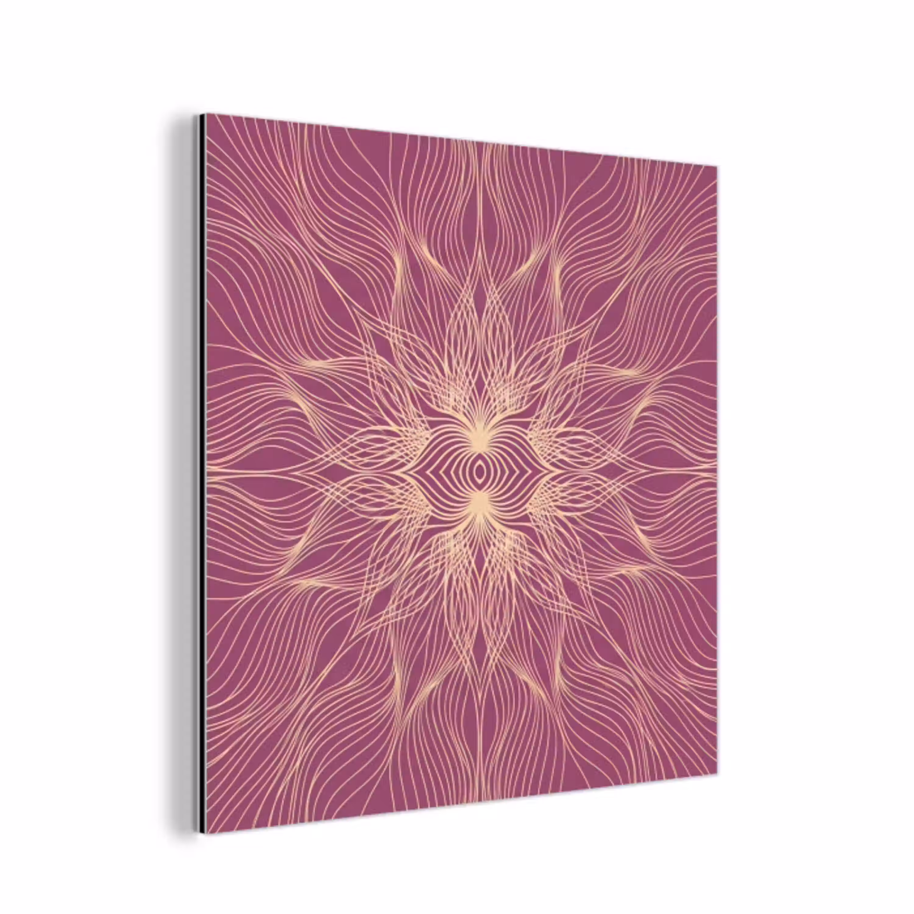 Lijnen - Patroon - Abstract aluminium wit klein -3d