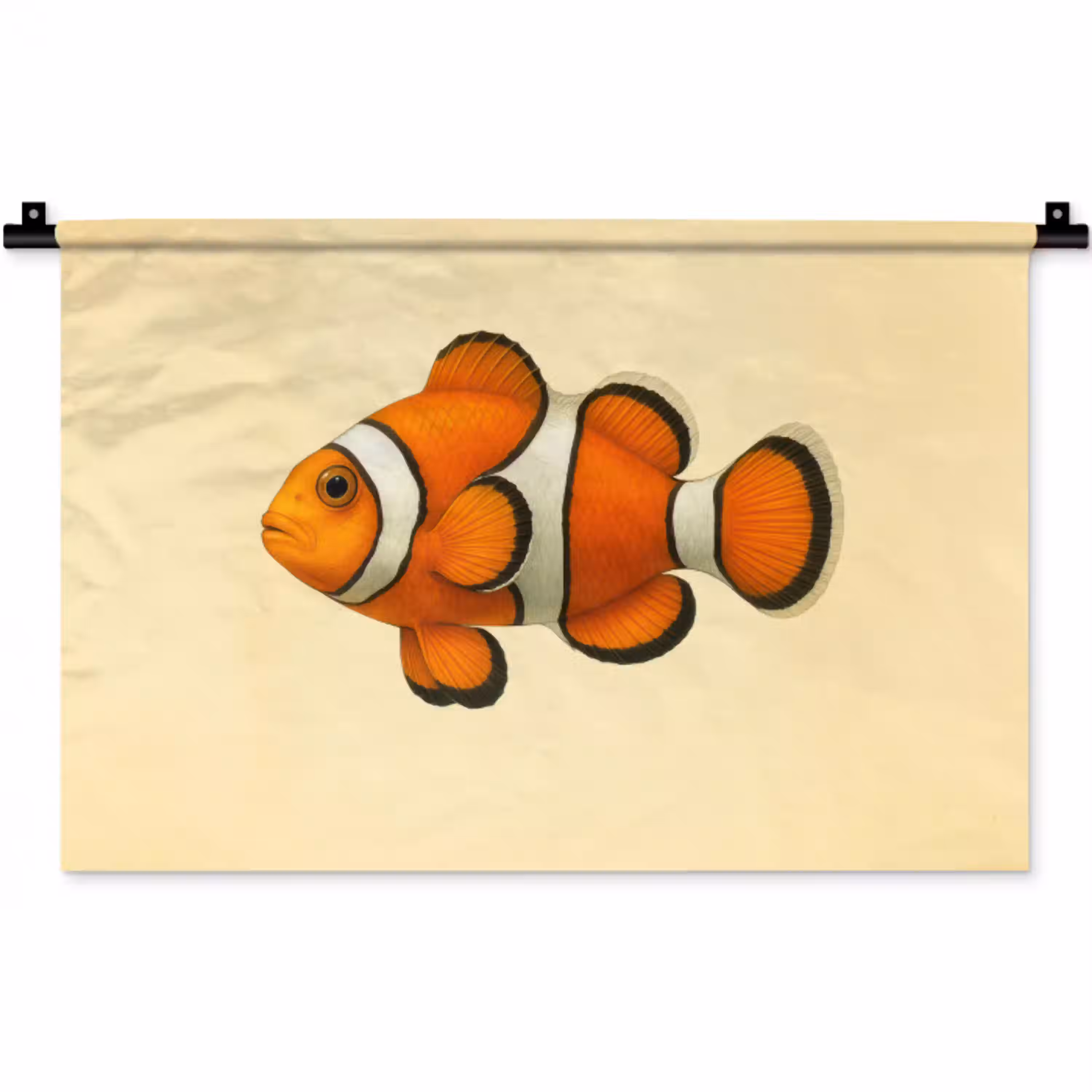 Vis - Oranje - Strepen Wandkleed katoen klein -zz3d