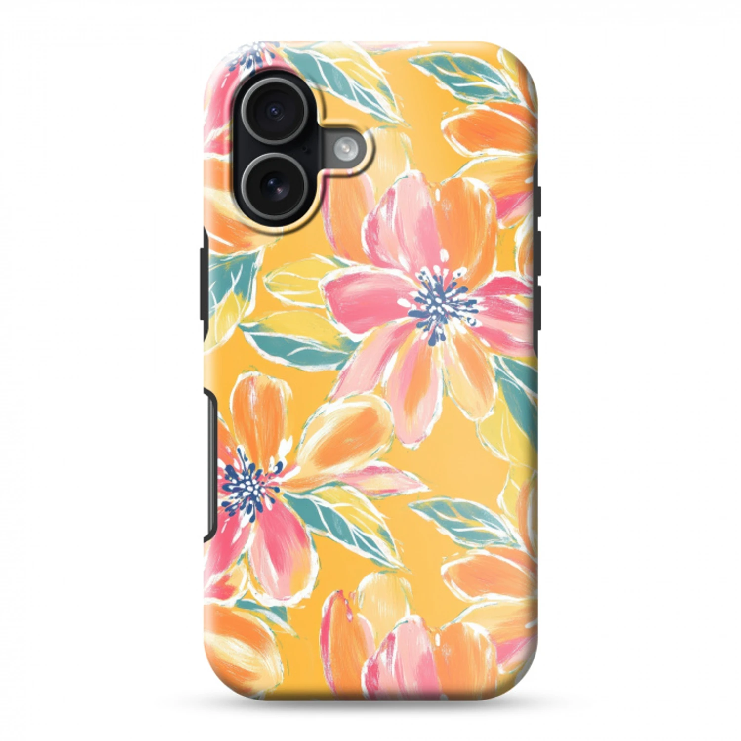 Textuur - Bloemen - Kleurrijk Toughcase MagSafe Apple iPhone 17 klein 1017 -3d