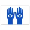 Handen - Twee - Ogen - Blauw Placemat vinyl groot -zzsfeer1_Kitchenyeah-website