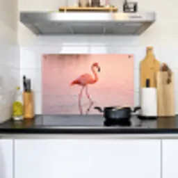 Flamingo - Water - Roze Inductie beschemer met haakjes klein -sfeer2