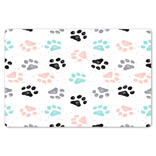 Paw - Pattern - Color Placemat vinyl groot 368 -zzsfeer1_Kitchenyeah-website