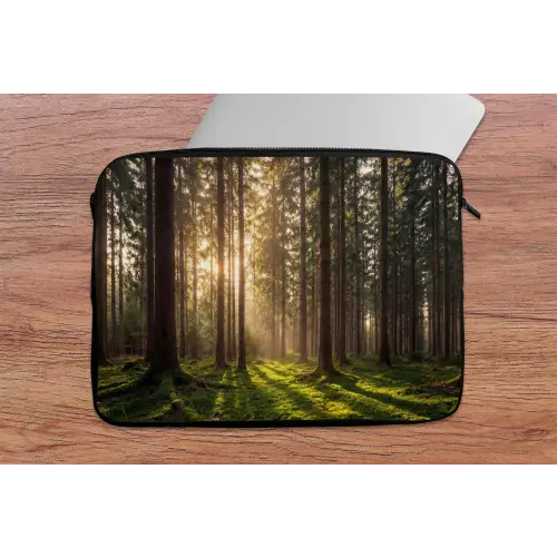 Bos - Gras - Zonlicht laptophoes neopreen klein -tafel